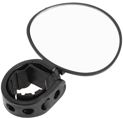 TUCKBOLD Fahrrad-Rückspiegel Schwarz 1 Stück Für Fahrrad Verstellbar | Material ABS, Größe 9,5x6,8cm, Für Mountainbike, Für Rennrad, Weites Sichtfeld, Einfach Einzurichten
