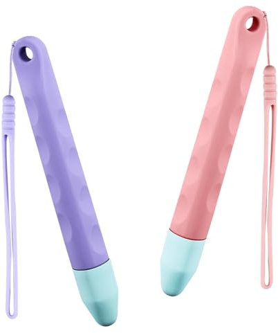 2 stycken barnsurfplattepenna för pekskärm, violett-rosa inmatningspenna, pekskärmspenna för barn, universella stylus pennor kompatibel med alla smartklockor och surfplattor mobiltelefoner