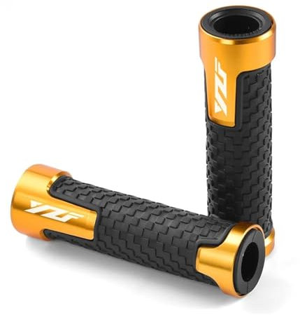 GNSDHJIK Lenkergriffe Lenkerenden 7/8“ 22MM Lenker Handrdle Bar Griffe Handgriff Motorradzubehör Für YZF R6 1999-2013 2014 2015 2016 2017(Gold)