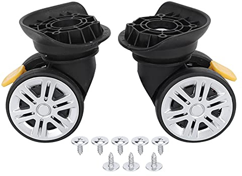 Universal Mute Bagage Wheels med broms för resväska Byte Lätt installation och säker användning Förläng resväskan Life
