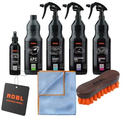 ADBL Car Care Kit M (1L) – Komplettes Set für die Innenraumreinigung und Pflege mit Polsterauffrischer, Glasreiniger, APC und mehr