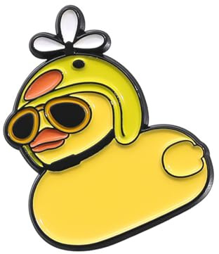 jojnsha Entzückende Enten-Brosche aus Metall, lustige Entchen-Brosche, Craetive-Abzeichen, Anstecknadel für einen Hauch von Witzigkeit, 10*10*3CM, Zink