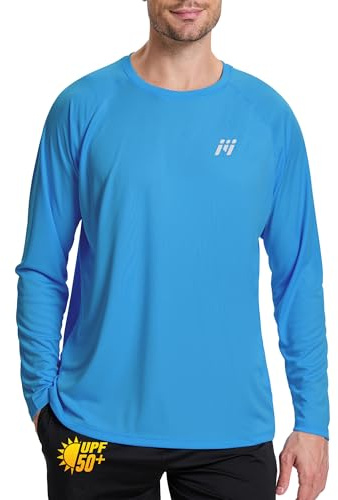 MEETWEE Rashguard Hombre,Camiseta UPF 50+ Protección UV,Secado Rápido y Transpirable para Surf,Natación,Running y Actividades al Aire Libre
