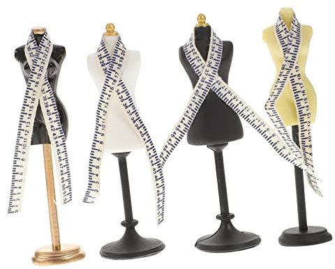 TOYANDONA 4sätze Teiliges Miniatur Mannequin Für Kleider Schwarz Und Weiß Für Näharbeiten Puppenzubehör Und Kreative Präsentationen