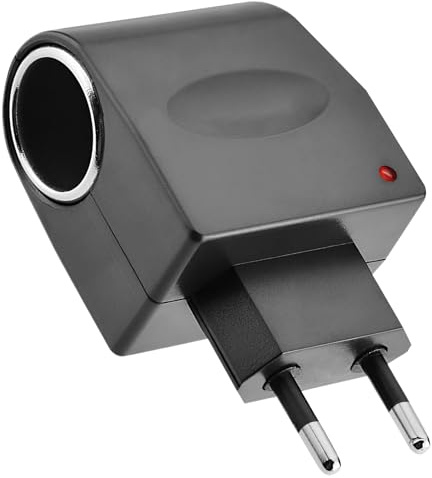 110-240V sur 12V 1A Adaptateur Prise Allume-Cigare, Convertisseur de Tension AC DC avec Fiche EU, Bloc d'alimentation Convertisseur Chargeur pour Voiture PKW LKW Van Camion Step Down Convertisseur