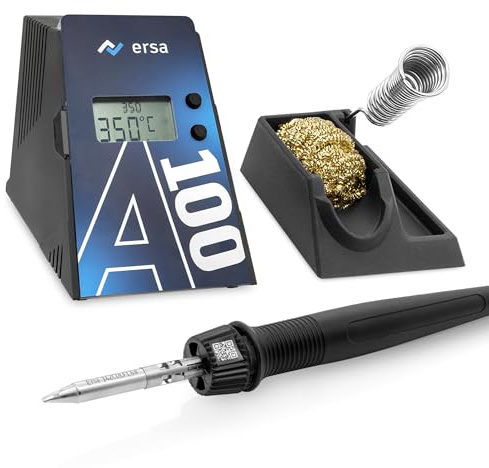 ERSA A100 80 WATT digitale Lötstation 150-480°C mit ergonomischen Lötkolben & TIP´N´TURN Lötspitzen-System mit Auto-Standby