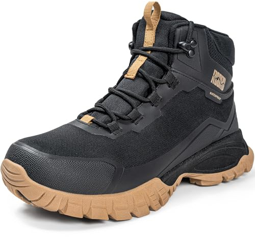 R CORD Womens Hiking Boots Hiking Shoes Backpacking Boots Breathable Non-slip Durable Hiking Shoes Mid Mountaineering Boots Black Size 8