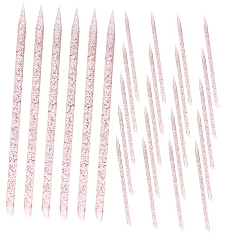Vaguelly 600 Pièces Outils Manucure Double-embouts Pousse-cuticules et Stylo Dotting Nail Art pour Salon et DIY Rose