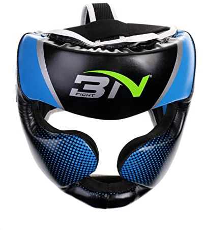 Zxpjkyu Casco da Allenamento, Casco da Boxe, Attrezzatura per Sport da Combattimento, MMA Impact, Blu