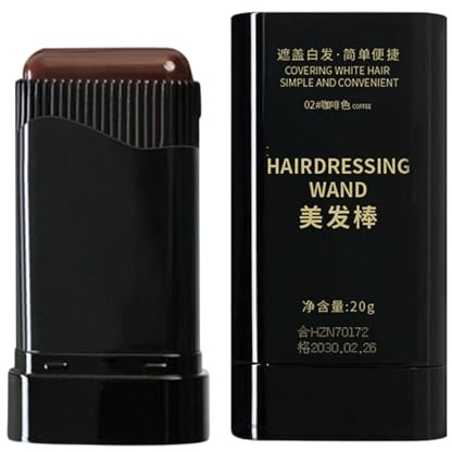 Wurzelstift für graue Haare – Schweiß- & Wasserdichter Abdeckstift mit Kamm | Sofortige, Natürliche Tönung für Haare, Ansatz & Bart | Für Männer & Frauen