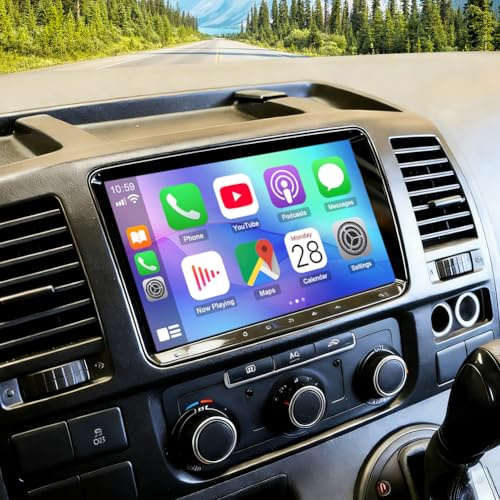 2+32G Android 14 Autoradio Stereo per VW Transporter T5 2010-2015 con Wireless Carplay Android Auto, 9 pollici Touch Screen Radio Lettore Multimediale con navigazione GPS FM RDS SWC Bluetooth WiFi