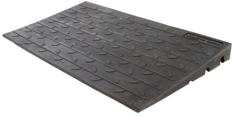Silver Spring 3 High Rubber 3-Channel Threshold Ramp 600 lb. Weight Capacity for Wheelchairs, Mobility Scooters, and Power Chairs, with Slip-Resistant Surface - DH-UP-83