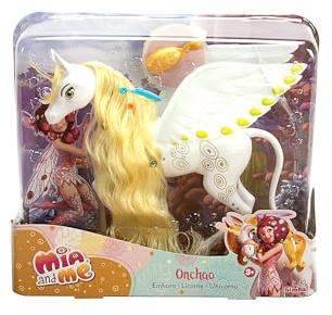 Simba 109480093 - Mia and Me Einhorn Onchao, mit beweglichen Flügeln, Haarclips, Bürste zum Frisieren, Spielpferd, Pony, Centopia, ab 3 Jahren, Rosa