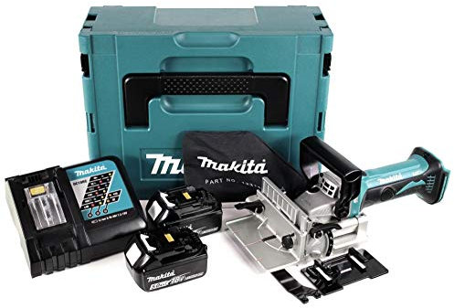 Makita DPJ 180 RTJ 18 V Li-Ion Perceuse à rainure dans Makpac + 2 batteries 5 Ah + chargeur