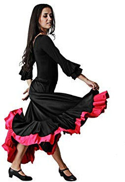 Costumizate! Falda Doble Volante Falda de ensayo con Doble Volante para Mujer Adulta Tallas Diferentes