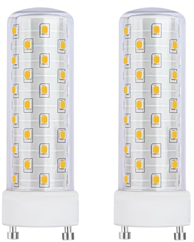 Makergroup GU24 LED Light Bulb 2700K-3000K Soft Warm White High Brightness for Bathroom Ceiling Fan 13W 18W 23W T2 Spiral CFL Light Replacement, 120V 10W 2pcs(Not dimmable)