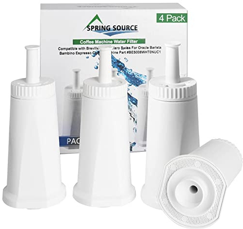 4Pack Water Filters for Sage Coffee Machine Models SES 990/980/500/878/875/880/920/810, Appliances BES008 Softener for Sage Barista Express and Barista Pro