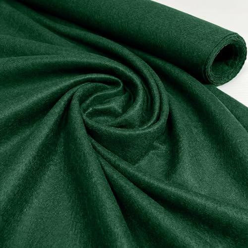 Tela acrílica de fieltro liso verde botella para manualidades y manualidades, 88 cm de ancho, 1 metro precortado (botella, paquete de 1 metro)