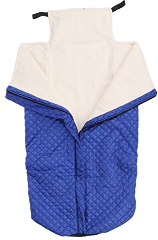 Rollstuhldecke, Schlupfsack für Rollstuhlfahrer, Verdicken, Warme Rollstuhl-Fleece-Wickeldecke，Rollstuhldecke mit Innentasche - Gefütterter Regenschutz Fußsack((Blau)