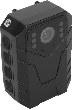 4K Police Body Camera, 1080P HD WiFi Body Burn Kamera med Back Clip, Vattentät Mini Bärbar Body Cam med Night Vision Motion Detection