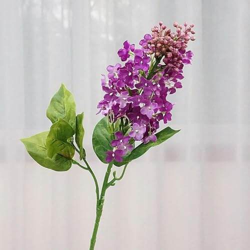 TVIVID Branche de lilas en soie artificielle pour décoration d'intérieur - Décoration de chambre blanche - Pour adolescent - Mariage