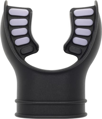 CRESSI Silicone Mouthpiece 2 Tone Black/Grey - Embout en Silicone Hypoallergénique Pur pour Détendeur de Plongée, Bicolor Noir/Gris, Taille Unique, Unisex