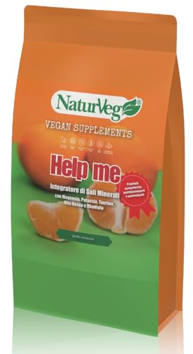 Naturveg® Help Me- Integratore di Magnesio e Potassio, con Sali Minerali, ideale per sport - Formula con taurina, Rhodiola e Vite Rossa, consigliato per ciclismo, ultra maratone, corsa, nuoto e spor