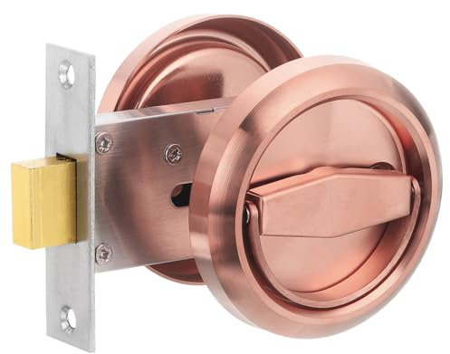 PATIKIL Rotondo Incassato Porta Serratura Inox Acciaio 304 a Scomparsa Incassato Coppa Porta Maniglia Mobili Tira Chiusura Pomello per Privacy Tasca Porta Armadietti Rosso Bronzo