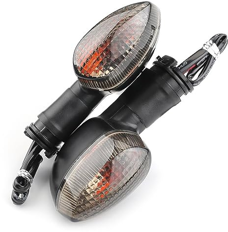 BLacOh Blinker Motorrad Blinker Licht for Yamaha MT01 MT25 MT03 MT07 MT09/Tracer MT10 MT15 MT125 FJ-09 FZ-09 FZ-07 Motorrad Blinker anzeige Lampe Motorrad Blinker(Color:Smoke)