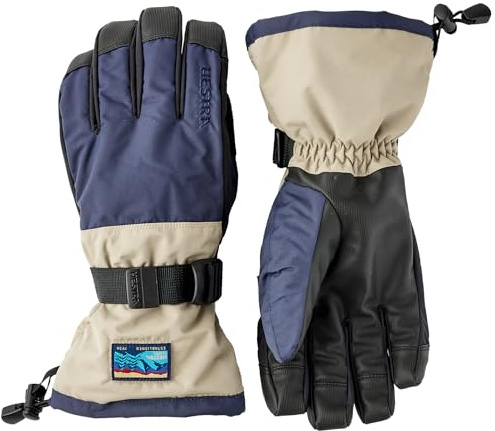 Hestra Unisex Gauntlet Sr 5-Finger Handschuh Wasserdicht Winddicht Isolierte Handschuhe für Skifahren Snowboarden Herren Damen