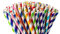 Inoverse 500 pajitas de papel de 8 mm de diámetro x 24 cm, pajitas desechables, 100 pajitas de papel biodegradables, pajitas de papel kraft para cócteles, fiestas, catering, multicolor