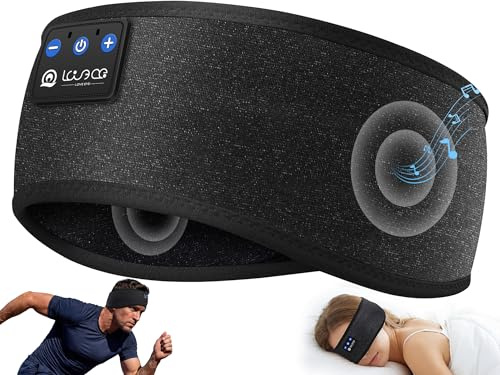LOVE EYE Bluetooth Stirnband Kopfhörer, Sport & Schlaf, ultradünne Speaker