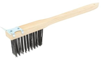 Generic Pizza Brush Scraper High Temperature Resistant Cleaning Brush for Outdoor Oven BBQ Grill Pizza Stone