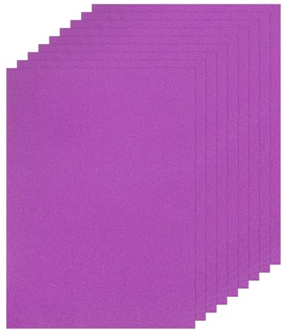 sourcing map 10 Sheet Purple Glitter Card Stock, 8x11 A4 Shimmer Paper,250gsm One-Sided Cardstock for DIY Crafts, Scrapbooking, Party Decorations, Invitations
