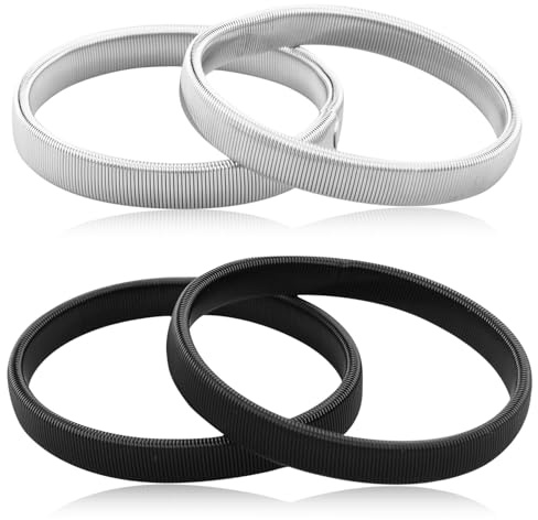 LTISHABILTD Sleeve Garters, 2 Pair Shirt Sleeve Holders, Anti-Slip Metal Garter Armbands, Elastic Adjustable Garter Armbands, Arm Garters Shirt Garters for Men Women