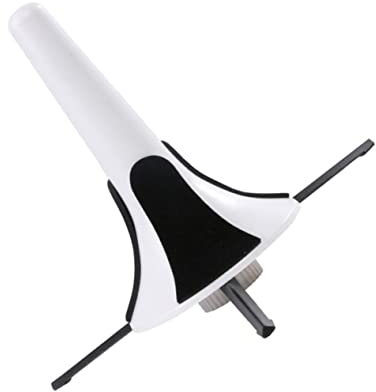 VANZACK Faltbarer Trompetenständer mit Stabiler Bein Basis Abnehmbarer Metallhalterung und Drehschraube für Trompeten und Andere Blasinstrumente Weiß
