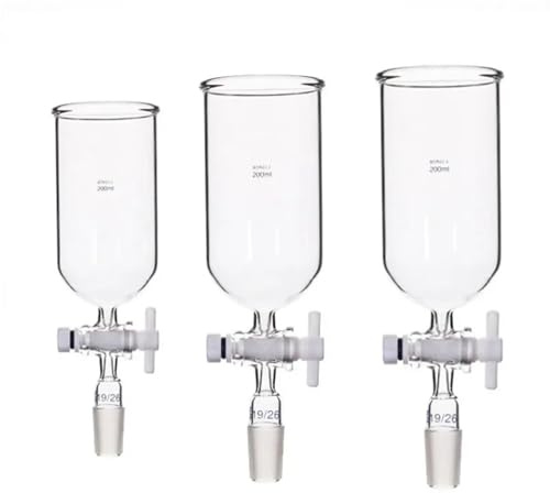 Entonnoir cylindrique en verre avec piston en PTFE et joint standard(200ml/19)