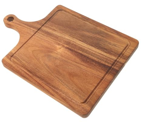 Toyvian Tagliere in Legno Per Pane Affettati e Pizza Tagliere Con Manico Per Servire Cibo Utensile Da Portata in Legno Massiccio