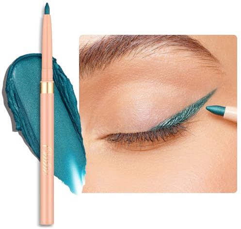 Oulac Teal Eyeliner-penna, vattentät infällbar ögonskyddspenna, långvarig fläckbeständig, vegansk och grymhetsfri, 17 lagun