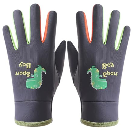 Guanti invernali per bambini per neve, con integratori riscaldanti luminosi, guanti da sci per bambini e ragazze, per ciclismo, sport all'aperto, neve, scooter, bici da equilibrio, parco giochi, sci