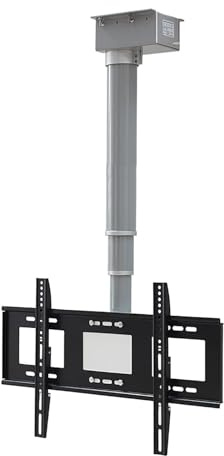 QYMYOZ Supporto per Monitor, Supporto da Parete per TV, Supporto motorizzato per TV con Telecomando, Supporto da soffitto motorizzato, ribaltamento a 90°, Adatto per TV a scherm
