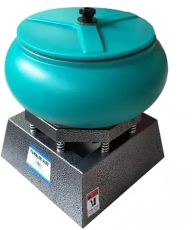 Buratto vibrante elettrico da 17 pollici e 350 W, lucidatrice for ciotole di roccia vibrante con velocità variabile per Metallo, Giada