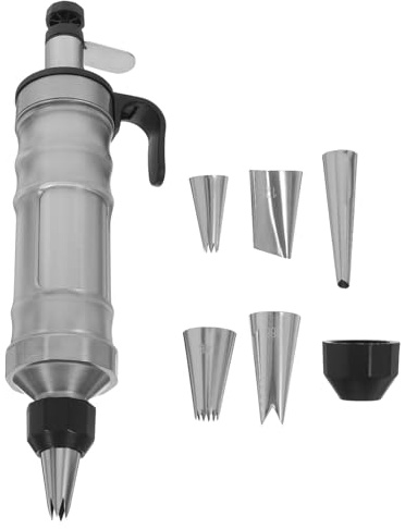 Lurrose Strumento per Decorare Biscotti e Dolci in Acciaio Inox 304, Siringa per Crema e Pompa per Cupcake, Utensile Pratico per Pasticceria Casalinga e Forniture per Decorazioni Torte
