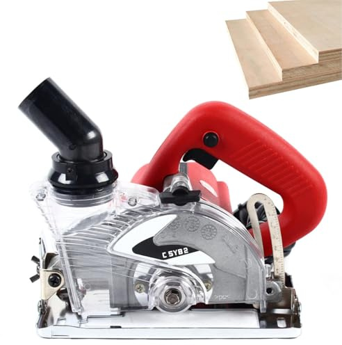 DAOHHFO Mauernutfräse 1800W Staubfreie Schlitzfräse Wandfräse Schneidemaschine 18000r/min, 0-41mm Schnitttiefe, Elektrische Nut Maschine für Ziegel Beton Marmor