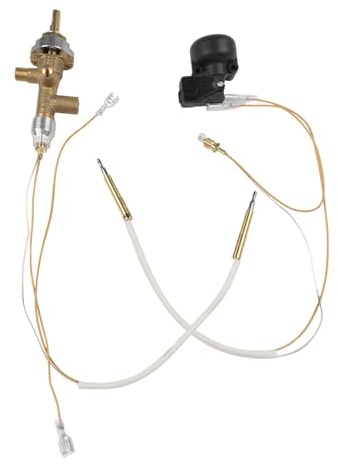 Helilyco Kit di ricambio per riscaldatore da esterno con valvola di sicurezza, termocoppia e interruttore inclinabile per riscaldatori a gas propano, bracieri, griglie, struttura in ottone
