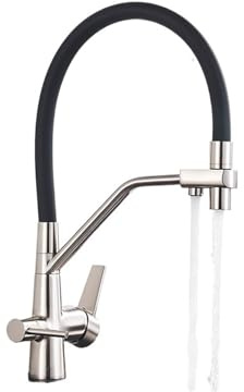 Brushed el 3 Way Kitchen Faucet 360° Rotatable Water Filter Tap Sink Faucet with Built in Filtrat System Slish & Functal Kitchen Sink Fixture