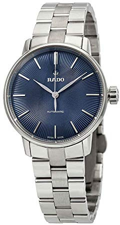 Rado Coupole Classic S Damenuhr Automatik blaues Zifferblatt R22862203, blau, Armband