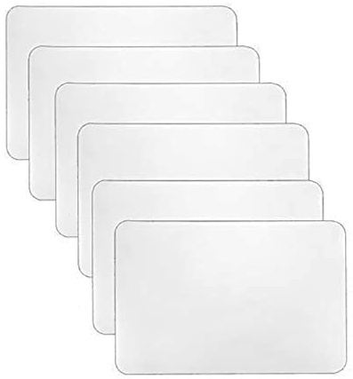 YoleShy 6 Pcs Plastic Placemats, Heat Resistant Washable Table Mats for Dining, Kitchen (17'' x 11''), Clear