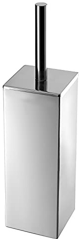 Gedy Perth Scopino WC, Misure e Peso: 38X9X9 CM & 0,752 kg, Scopettino WC Realizzato in Acciaio Inox, Finitura cromata, Scopino Bagno Design di R&S, 2 Anni di Garanzia