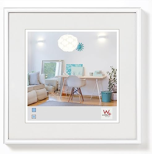 Walther Design Cadre photo blanc 13 x 13 cm New Lifestyle Cadre en plastique KV313W